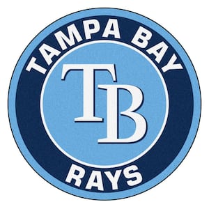 MLB Tampa Bay Rays Navy 2 ft. x 2 ft. Round Area Rug