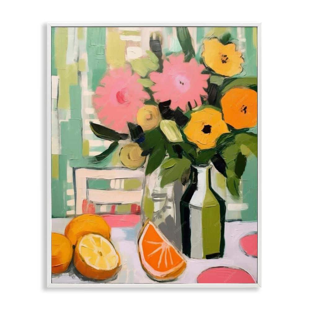 Citrus Slices and Bouquet by LSR Design Studio White Framed Food Giclee Art Print 20 in. x 16 in. price history on PriceWatchPro