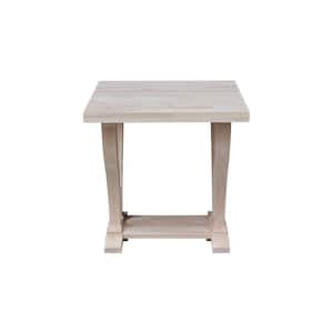 LaCasa Unfinished Square Top Solid Wood 24 in. W x 24 in. D x 24 in. H.  End Table