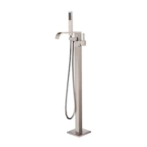 Camari Single-Handle Freestanding Tub Faucet with Hand Shower in Brushed Nickel