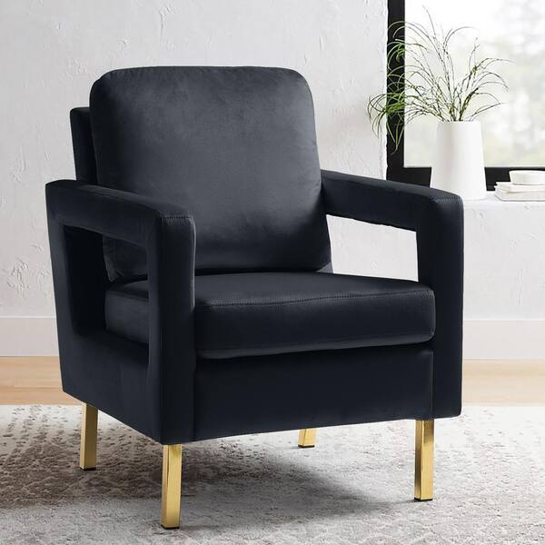 single black armchair