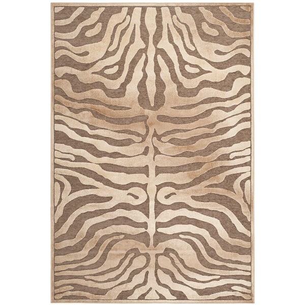 SAFAVIEH Paradise Brown/Cream 4 ft. x 6 ft. Animal Print Area Rug