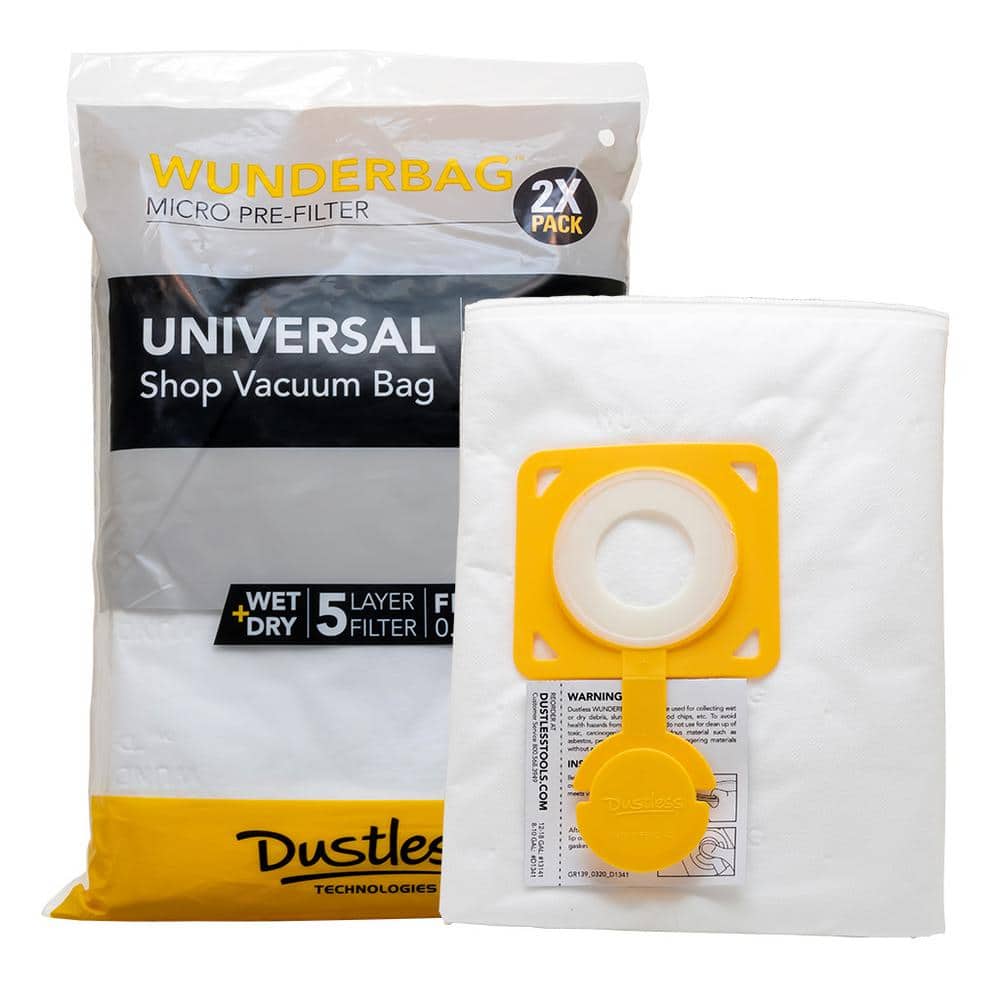 Dustless Technologies Wunderbag Micro Pre-Filter (2-Pack) for Dustless Wet+Dry Standard and HEPA Vacuum -  13141