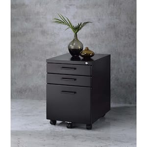 Black File Cabinet with Drawer