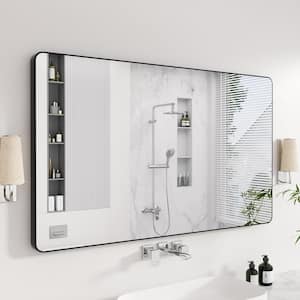 60 in. W x 36 in. H Rectangular Modern Aluminum Micro-arc Framed bathroom Vanity Mirror