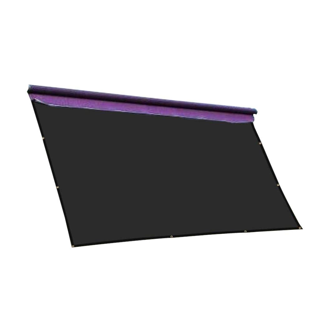 8 ft. x 14 ft. RV Awning Privacy Screen Sunblock Shade Panel Kit Black