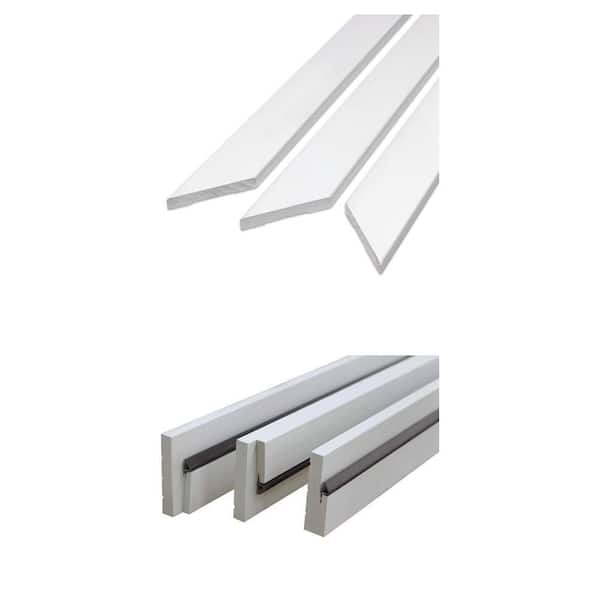 LWM412 White Prefinished Door Casing Set with Exterior Door Jamb Kit Bundle