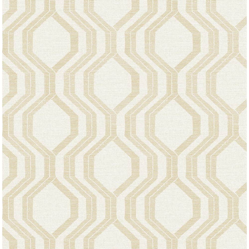 Burton Gold Modern Ogee Textured Non-pasted Paper Wallpaper price history on PriceWatchPro