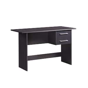 47.24 in. Wide Rectangular Black Wooden with 2-Drawers Writing Desk