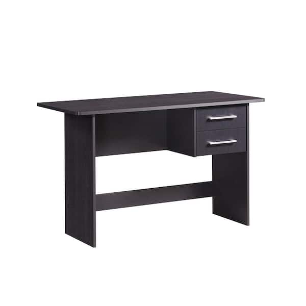 HODEDAH 47.24 in. Wide Rectangular Black Wooden with 2-Drawers Writing Desk