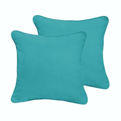 aqua blue throw pillows