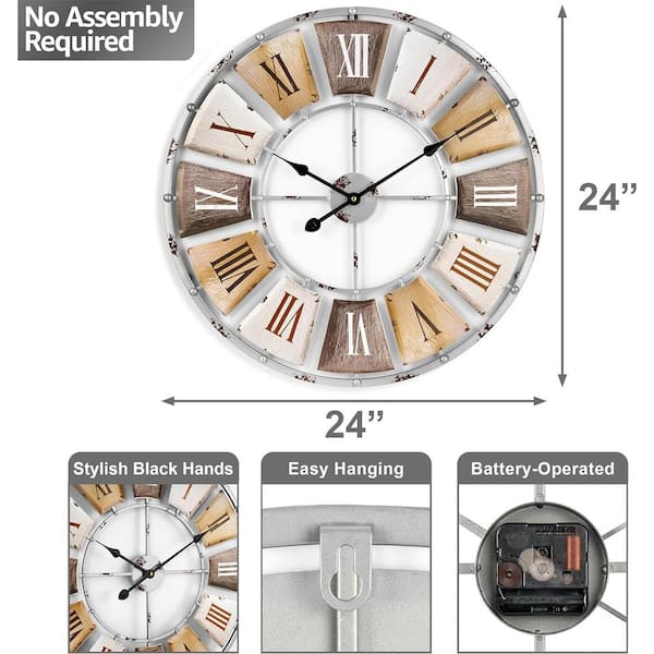  Sorbus Large Wall Clock for Living Room Decor, (60CM