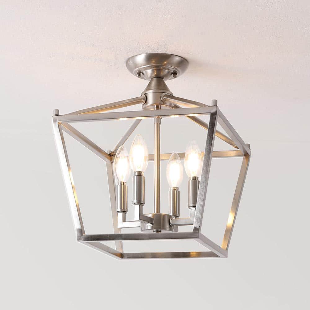 JONATHAN Y Plains Mini Lantern 12 in. 4-Light Iron Modern