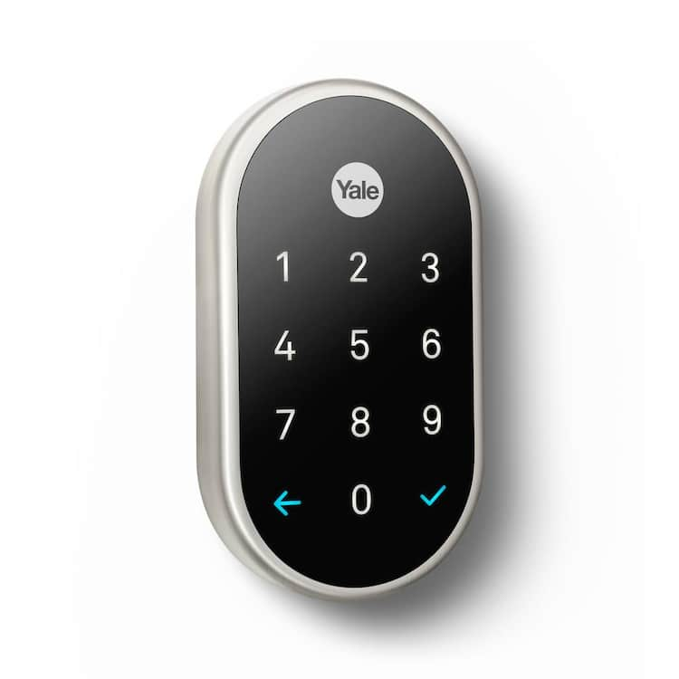 Google Nest x Yale Lock - Tamper-Proof Smart Wifi Bluetooth Deadbolt Lock with Nest Connect - Satin Nickel