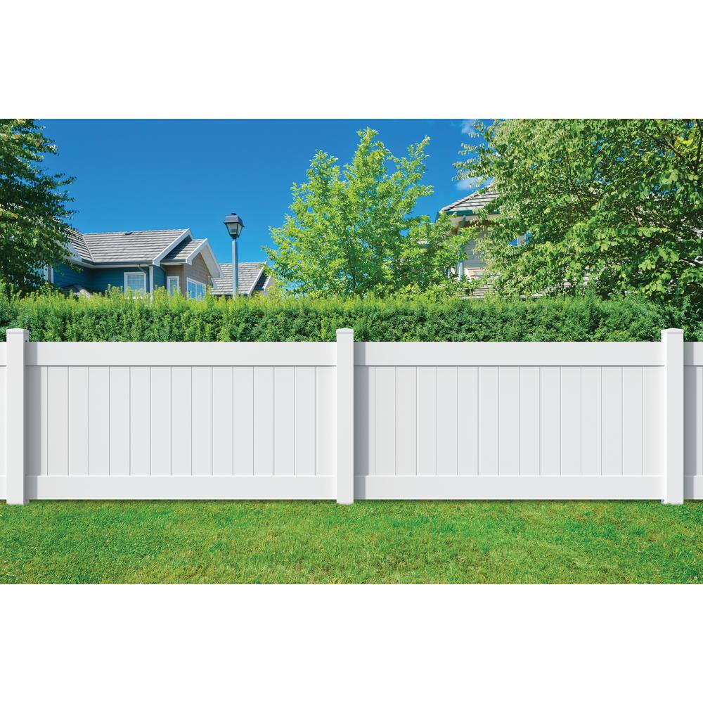 Buy Linden 4 ft. H x 8 ft. W White Vinyl Privacy Fence Panel Kit Online at Lowest Price in India
