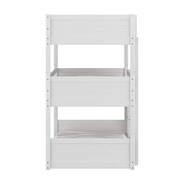 openbaring Competitief Zonsverduistering Hillsdale Furniture Capri White Triple Twin Bunk Bed 7173TTBB - The Home  Depot