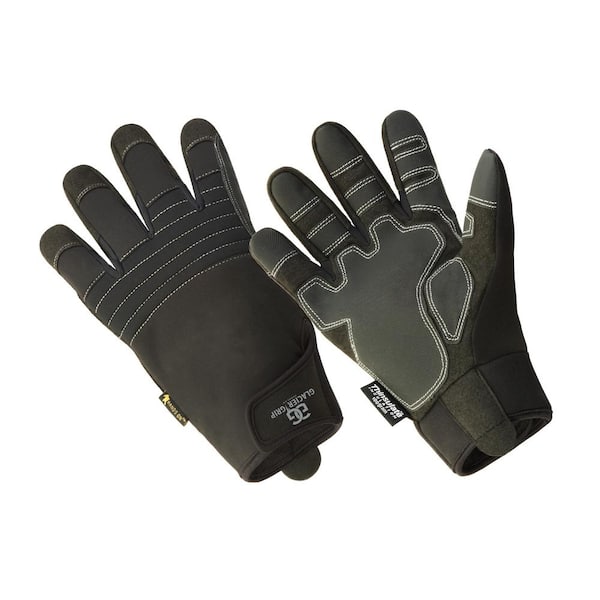 HANDS ON Men's Glacier Grip Premium High Performance Gloves, Anti-Slip Grip,  Thinsulate Lined, 100% Waterproof PR0010-M - The Home Depot