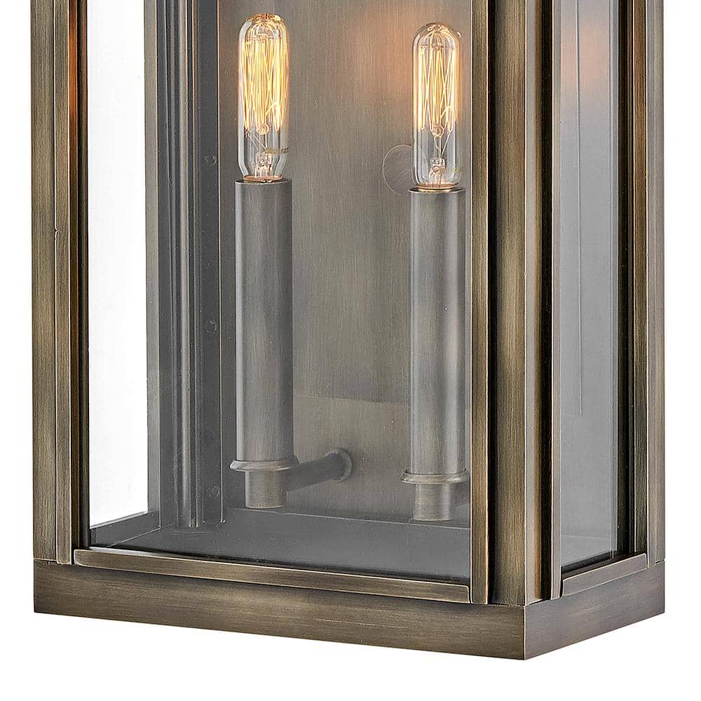Burnished Bronze 2-Light Outdoor Lantern Sconce