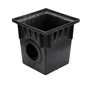 18 in. Plastic Square Drainage Catch Basin, 2-Opening
