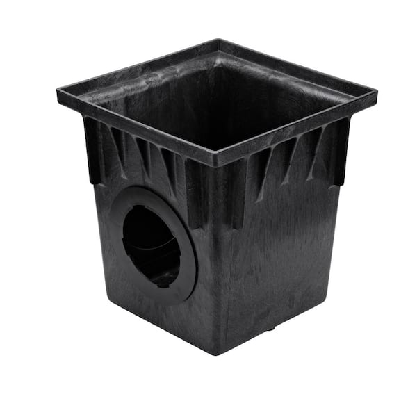 NDS 18 in. Plastic Square Drainage Catch Basin, 2-Opening