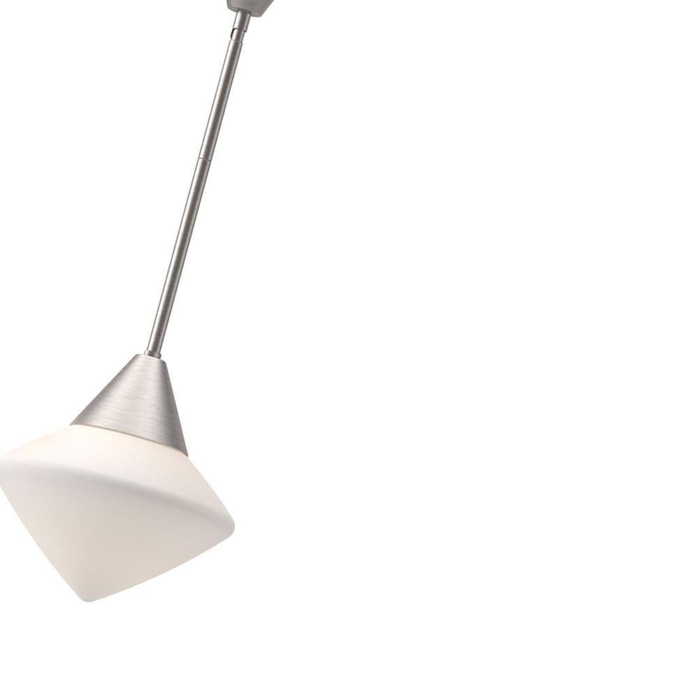 Nora Mini Star Silhouette Opal Matte Glass Pendant in Brushed Nickel