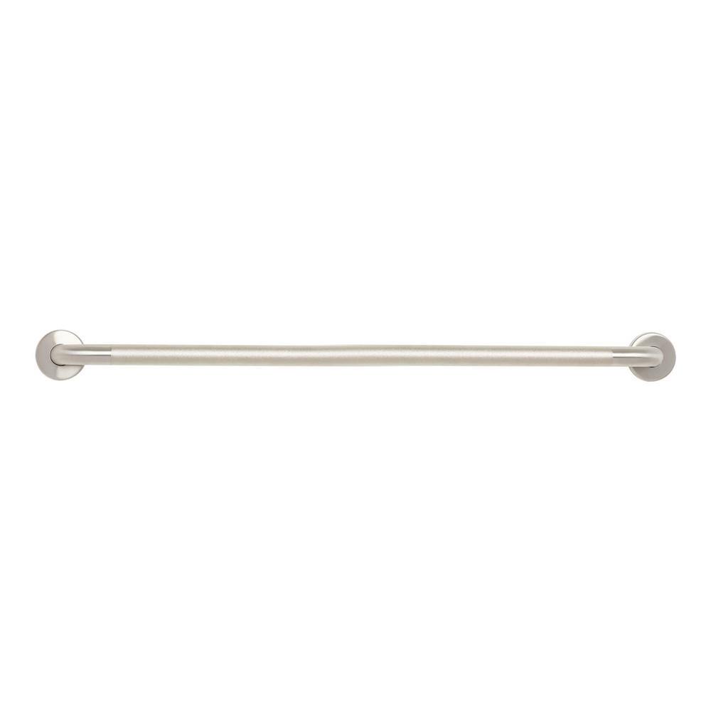 Signature Satin Stainless Steel 42" Grab Bar with Peened Grip