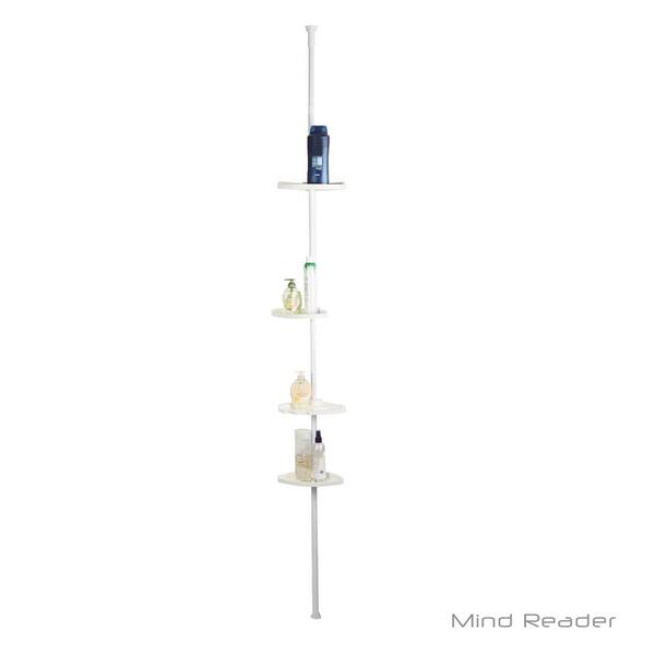 Mind Reader 4-Tier Tension Pole Shower Caddy in White