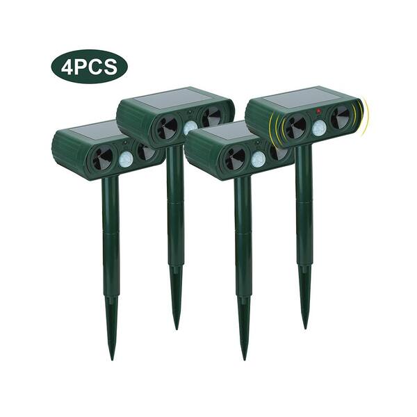 Solar Ultrasonic Animal Repeller - Outdoor Pest Deterrent For Cats, Dogs, Raccoons & Squirrels