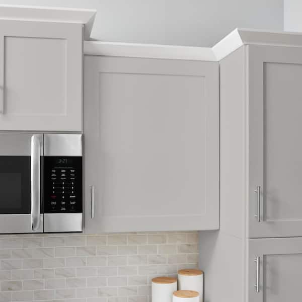 Avondale 24 in. W x 12 in. D x 30 in. H Ready to Assemble Plywood Shaker Wall Kitchen Cabinet in Dove Gray