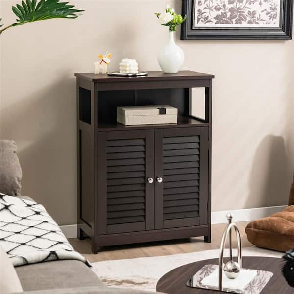 23.5 in. W x 12 in. D x 31.5 in.H Brown P2 MDF Beadboard Door Stock Ready to Assemble Bath Kitchen Cabinet