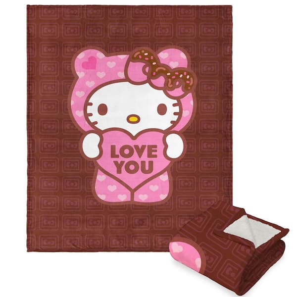 THE NORTHWEST GROUP Sanrio Hello Kitty Chocokitty Silk Touch Sherpa Throw