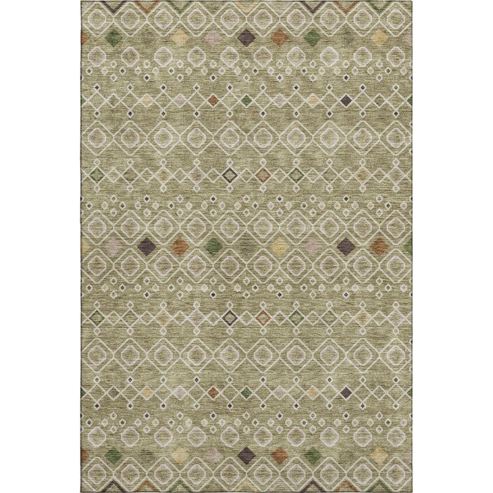 Mayfield Premium Machine Washable Abstract AMF938 Sage 3 ft. x 4 ft. Area Rug price history on PriceWatchPro