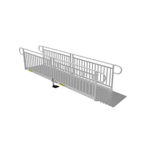 PATHWAY 3G 12 ft. Wheelchair Ramp Kit with Solid Surface Tread and Vertical Picket Handrails