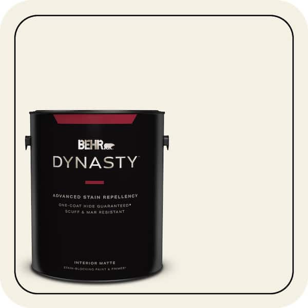 BEHR DYNASTY 1 gal. #BXC-01 Resort White Matte Interior Stain-Blocking Paint & Primer