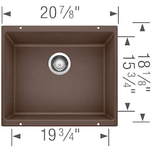 PRECIS SILGRANIT Brown Granite Composite 20 .88 in. Single Bowl Undermount Kitchen Sink