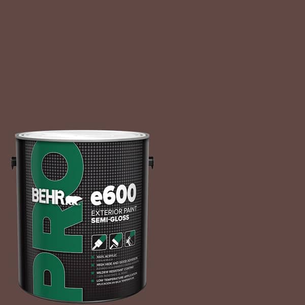 BEHR PRO 1 gal. #710B-7 Rich Mahogany Semi-Gloss Exterior Paint