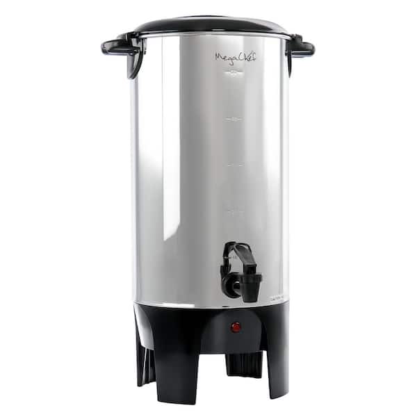MegaChef 50 Cup Stainless Steel Coffee Urn in Silver