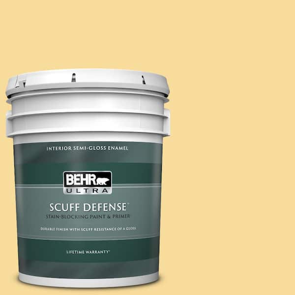 BEHR ULTRA 5 gal. #360C-3 Honey Tone Extra Durable Semi-Gloss Enamel Interior Paint & Primer