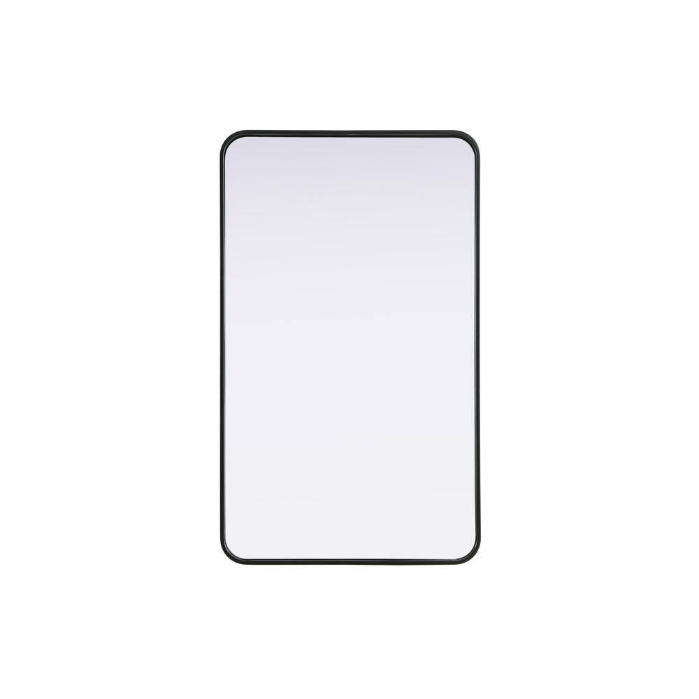 Timeless Home Black 24 in. W x 40 in. H Contour Wall Mirror