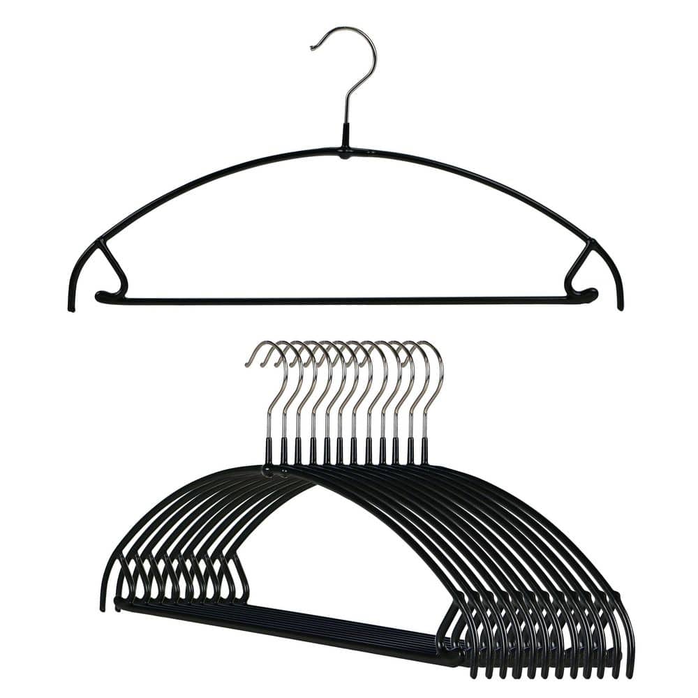 Mawa 42ptu Euro Space-Saving Anti-Slip Steel Clothing Hanger, Set Of 12, Black price history on PriceWatchPro