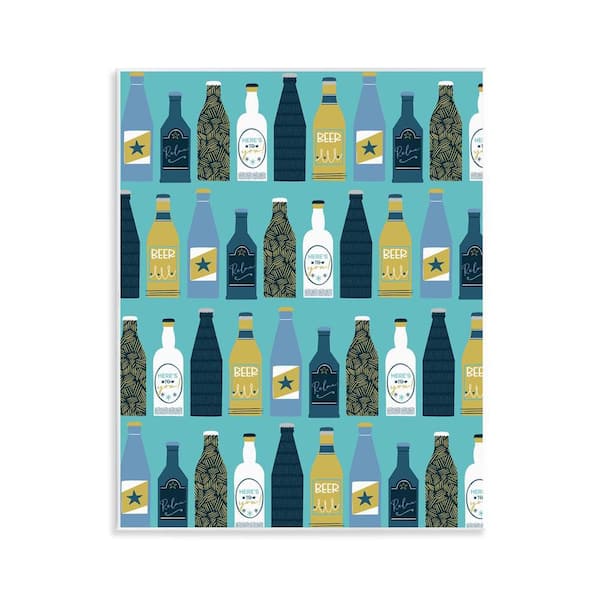Arranged Beer Bottles by Angela Nickeas Unframed Food Graphic Art Print 14 in. x 11 in.