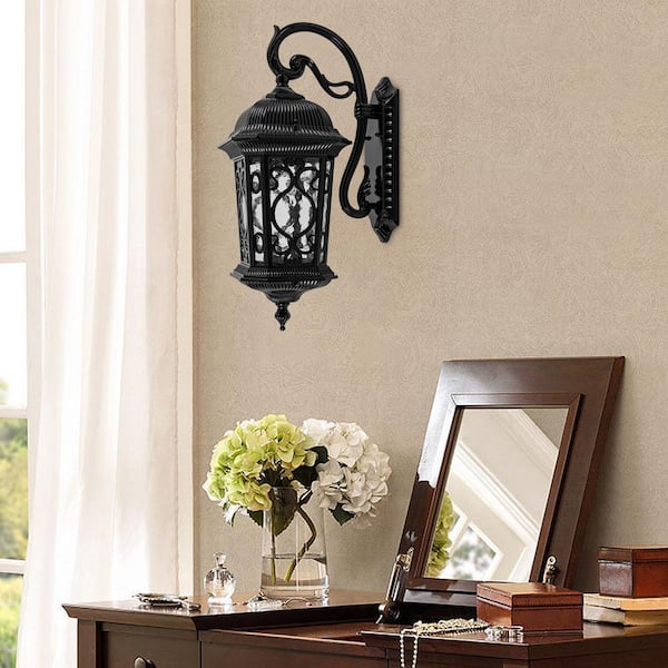 OUKANING 1-Light Black European Retro Outdoor/Indoor Waterproof
