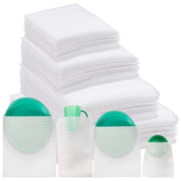 Unbranded Foam Pouches Wrap Sheets 4 Sizes 80 Count Cushioning for Moving Shipping Packaging Storage Safely Cushion Wrap