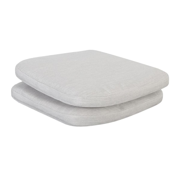 Nuu Garden 15 in. x 16 in. Outdoor Patio Chair Seat Cushion in Gray (2-Pack)