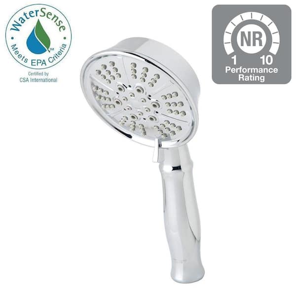 Symmons 5-Spray 4.5 in. Single Wall Mount Handheld Shower Head in Chrome