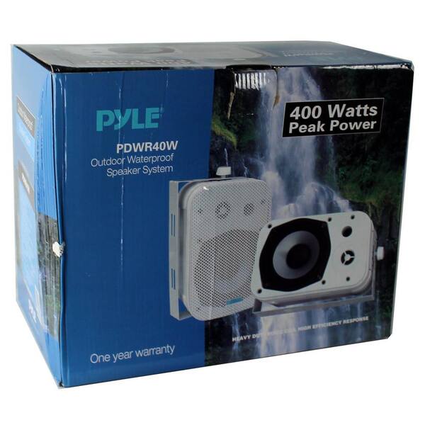 2 PYLE PDWR40W 5.25" 2-Way White Indoor Outdoor Waterproof Home Theater Speakers 