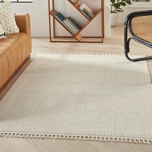 Paxton Ivory 5 ft. x 8 ft. Geometric Contemporary Area Rug