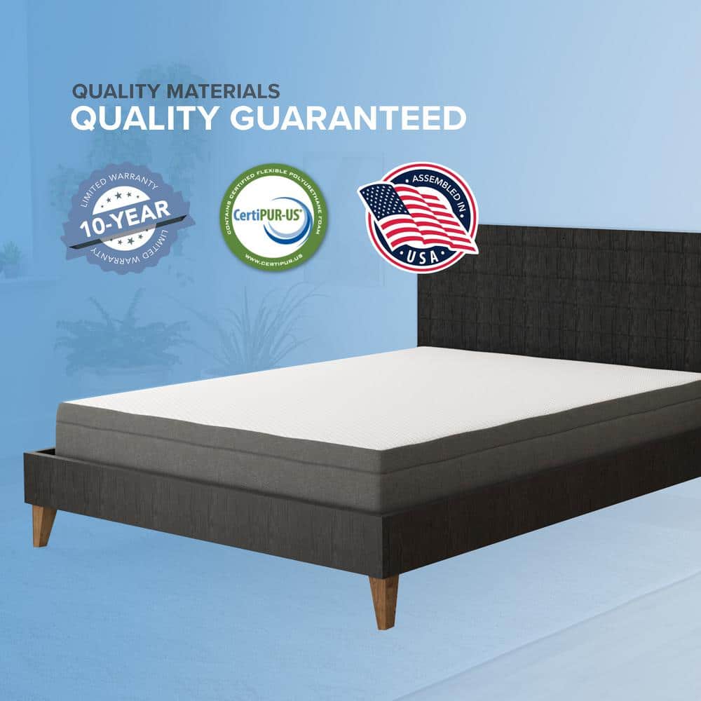 Queen Gel Memory Foam Water Resistant Adjustable Bed Mattress