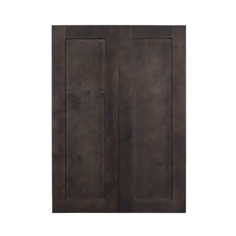 Lancaster Shaker Assembled 27 in. x 42 in. x 12 in. Wall Cabinet with 2 Doors 3 Shelves in Vintage Charcoal price history on PriceWatchPro