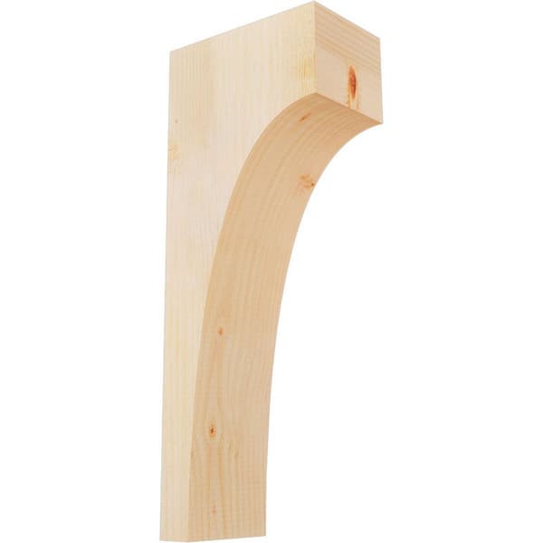 Ekena Millwork 6 in. x 10 in. x 26 in. Douglas Fir Huntington Rough Sawn Corbel